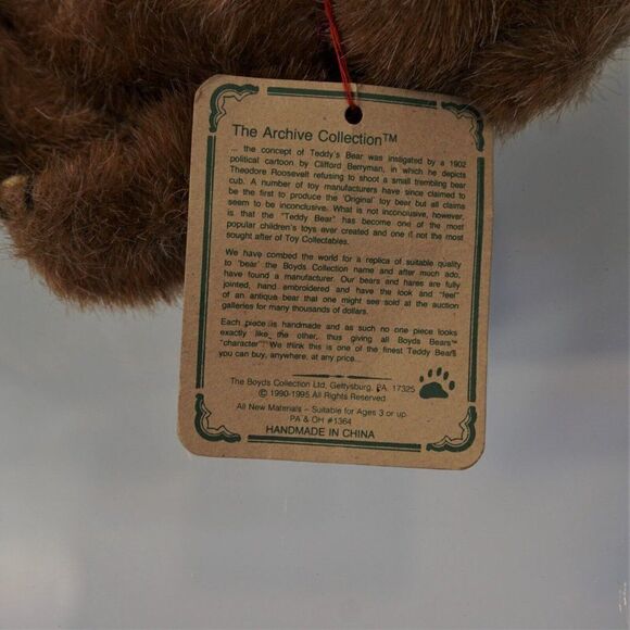 Boyds Bears And Friends Neville Bear Plush Vintage 1990-95 Archive Collection - Picture 8 of 10